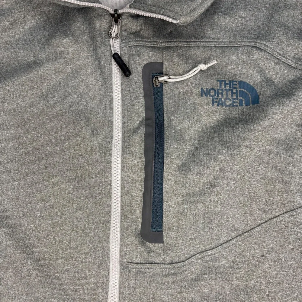 The North‎ Face Mens Quarter Zip Pullover Grey Performance Fleece Jacket M